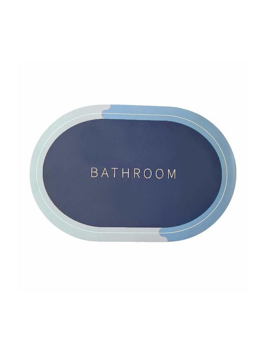 Rutschfest Badematte Oval Blue / Gray 58x38cm