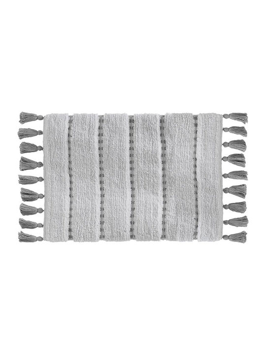 Atmosphera Badematte Baumwolle 174631B Grau 50x75cm