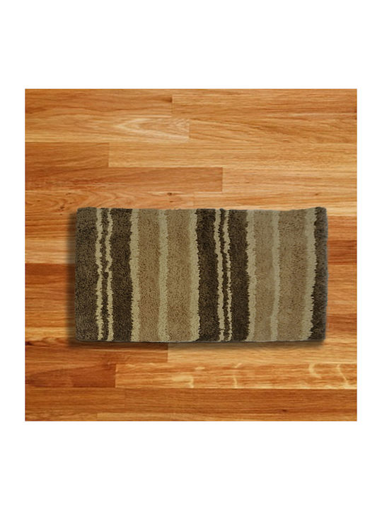 San Lorentzo Πατάκι Μπάνιου Βαμβακερό Horizon Lines 1700893BROWN Καφέ 50x80εκ.