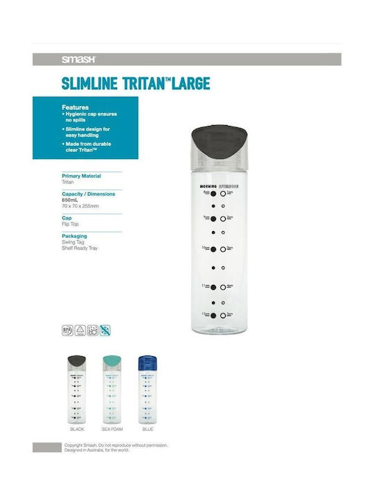 Ecolife Slim Παγούρι 650ml Τιρκουάζ