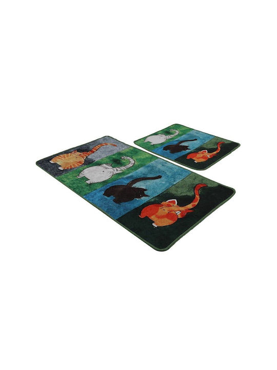 L'Εssentiel Maison Set Badematten Synthetisch,Polyester/Cotton/Leather Rechteckig Multi 2Stück
