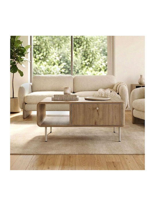 Rectangular Central Coffee Table Colia Wooden Sepet Oak L90xW60xH40.4cm