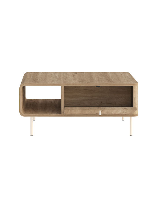 Rectangular Central Coffee Table Colia Wooden Sepet Oak L90xW60xH40.4cm