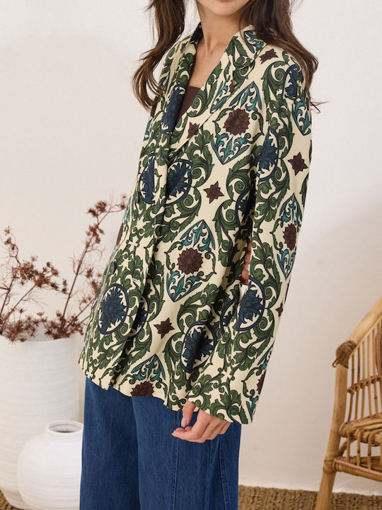 Namaste Women's Blazer Cream