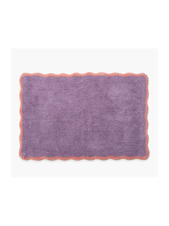Nef-Nef Homeware Σετ Πατάκια Μπάνιου Βαμβακερό Vertia Mauve 60x90εκ.