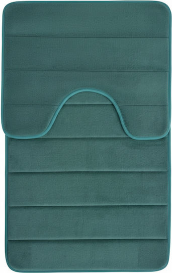 Alista Home Set Bath Mats AT1CT-IM1P-RS1S-DT25025/004 Green 50x80cm 2 Pieces Alista Home Set Bath Mats AT1CT-IM1P-RS1S-DT25025/004 Green 50x80cm 2 Pieces