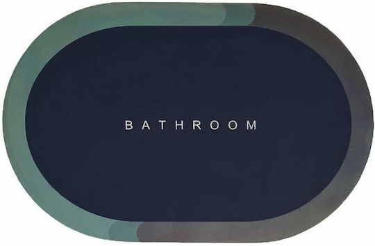 Πατάκι Μπάνιου Οβάλ Navy Blue 90x60εκ.