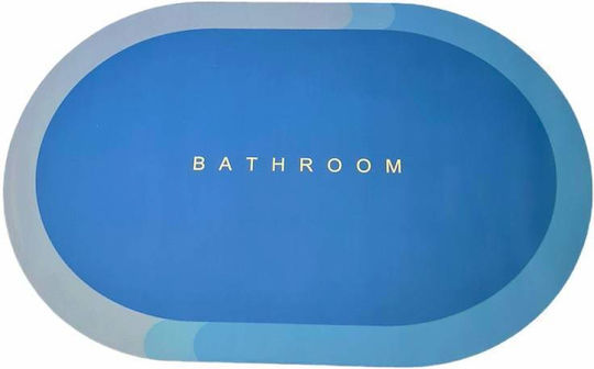 Πατάκι Μπάνιου Οβάλ Blue 90x60εκ. Πατάκι Μπάνιου Οβάλ Blue 90x60εκ.