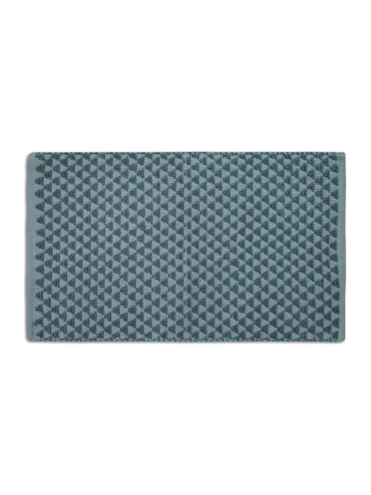 Lino Home Non-Slip Bath Mat Cotton Zank 7300000197 Petrol 65x135cm