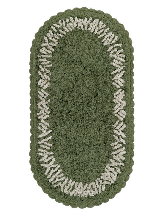 Palamaiki Πατάκι Μπάνιου Βαμβακερό Rego 9-100610-006 Olive 50x100εκ.