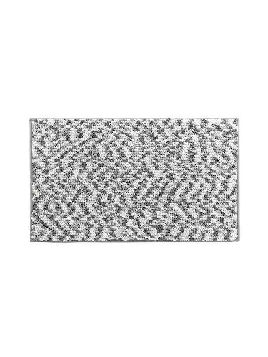 Atmosphera Πατάκι Μπάνιου Microfiber 1802083 Άσπρο Γκρι 45x75εκ.