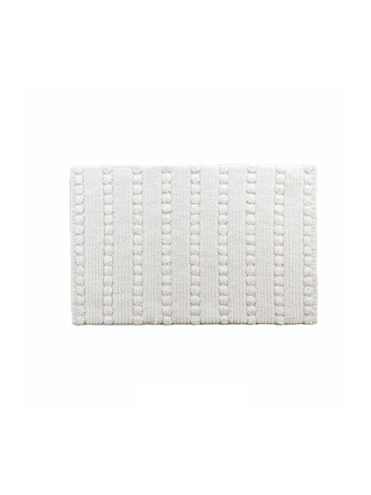 Atmosphera Badematte Baumwolle Rechteckig 1801949 White 50x80cm