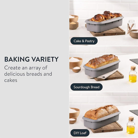 Baking Tray Gourmeo 1 Kg Bakeware Tins & Trays for Bread Made of Silicone 30x7.5x11.6cm