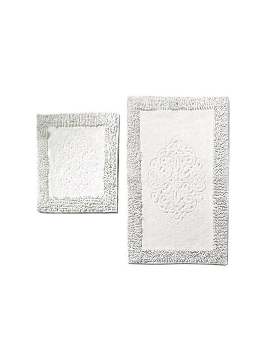 L'Εssentiel Maison Set Badematten Baumwolle Rechteckig Ecru 2Stück