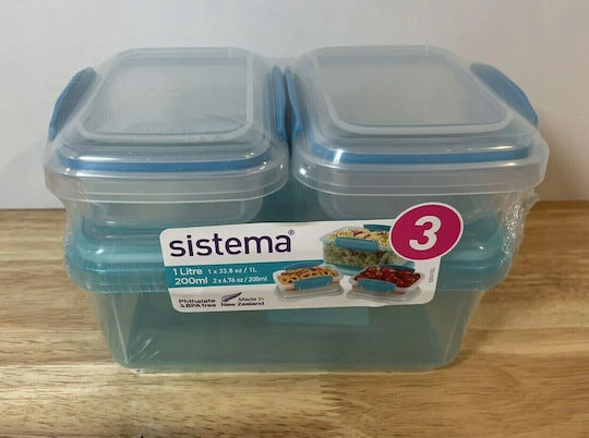 Sistema Кутия за Храна Пластмасова Синя 1л