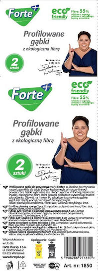 Forte+ Bureți Profilati Eco Fiber 2 Bucăți