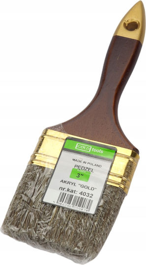 Acrylic Brush Gold 3"