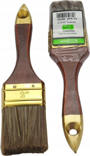 Acrylic Brush Gold 2"