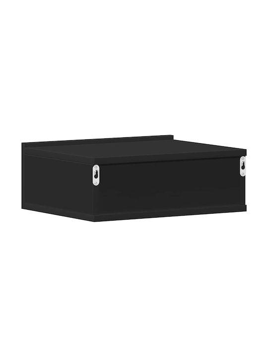 Κομοδίνο Ξύλινο Μαύρο 40x30x15cm