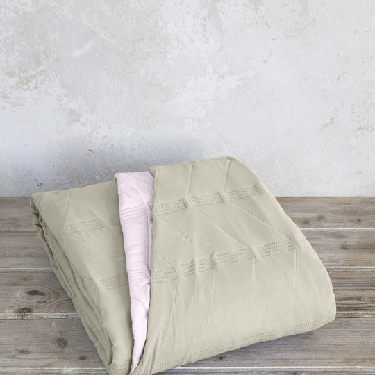 Nima Simple Tagesdecken Pink / Hellbraun 220x240cm