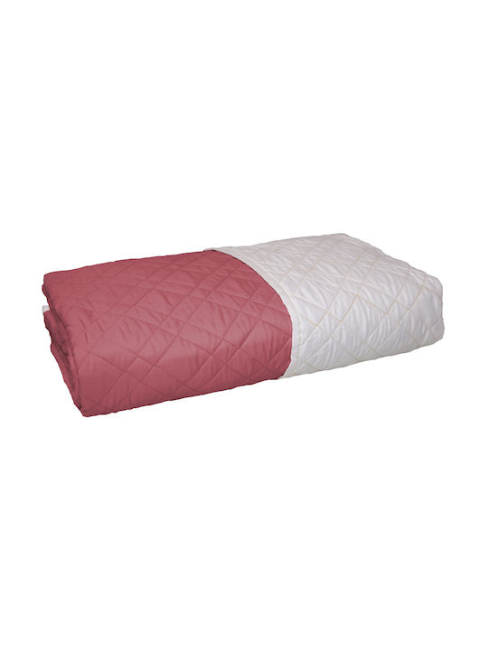 Viopros Viopros Tagesdecken Mikrofaser Ecru Fuchsie 160x240cm