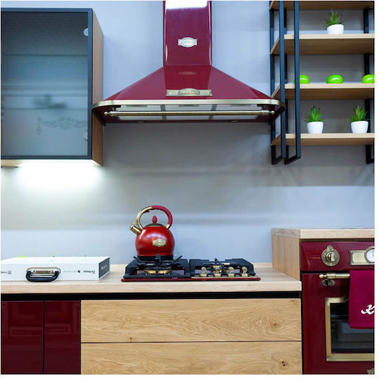 Kaiser Chimney Vent Hood 86.5cm Red A 9315 RotEm Eco