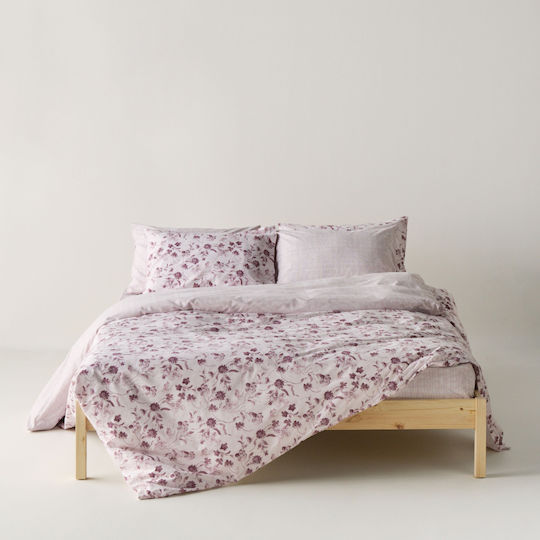 Kentia Yuli Single Cotton Coverlet Set Old Rose 160x240cm