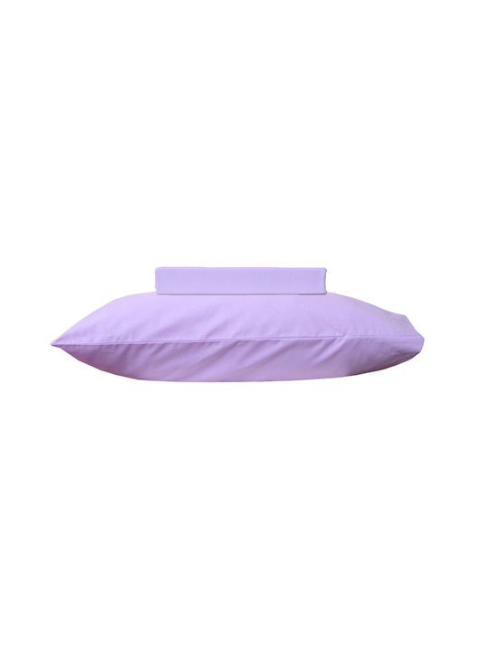 Viopros Σετ Κουβερλί Μονό Βαμβακερό Λιλά 160x240cm 2τμχ