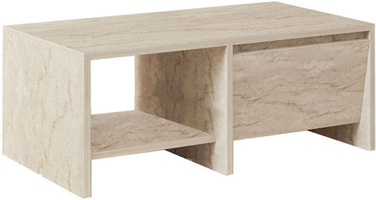Правоъгълно Централно Кафе Масичка Laris Дървена Travertine Ш90xД45xВ35см