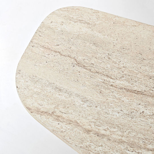 Zentrales Kaffeetisch Rock Holz Walnuss M100xT60xH35cm