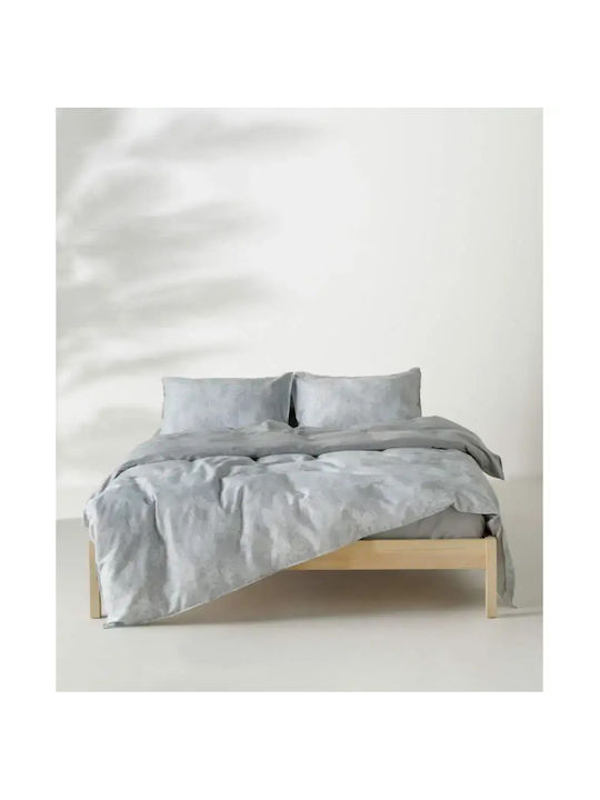 Kentia Solaya Coverlet Super King Cotton Satin Light Gray 230x250cm