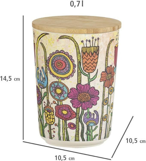 Wenko Set of 3 General Use Vases with Wooden Lid