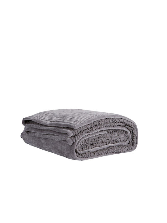 Nef-Nef Homeware Brave Tagesdecke Übergröße aus Polyester Grey 230x240cm