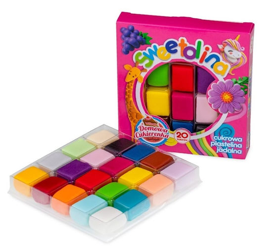 Backmischung für Kekse Sugar Modeling Clay Essbare Zuckermasse Sweetolina 20 Farben 300gr