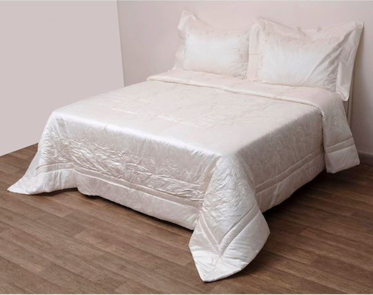 Anna Riska Tagesdecken Set Super-King Ecru 240x250cm