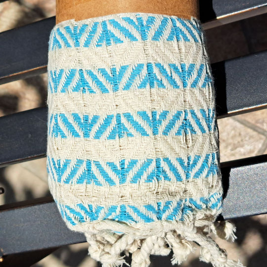 Ble Resort Collection Beach Towel Cotton Light Blue 180x90cm
