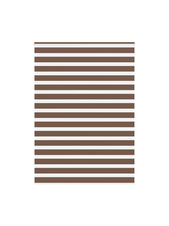 vidaXL Roller Blinds Partial Blackout Brown W155xH200cm 4014376