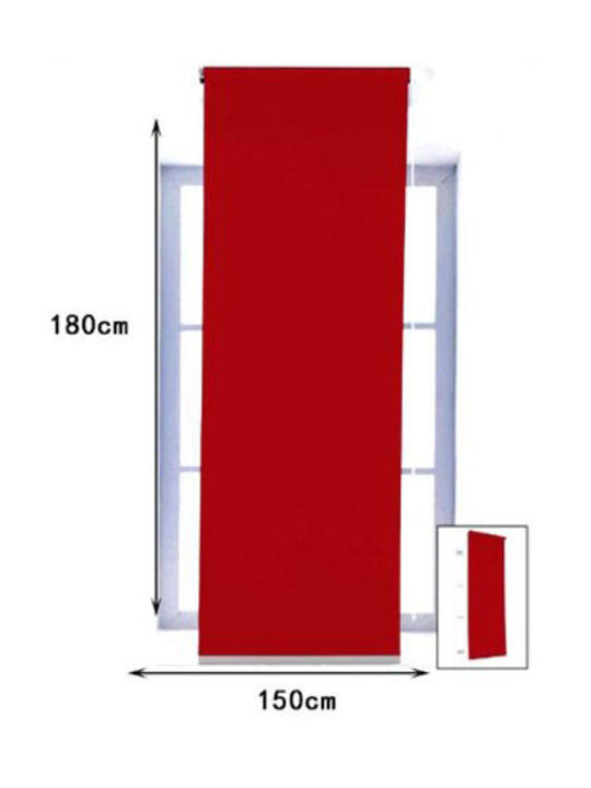 Roller Blinds Partial Blackout Red W150xH180cm TPS-23805