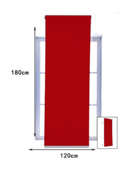 Roller Blinds Partial Blackout Red W120xH180cm TPS-23796