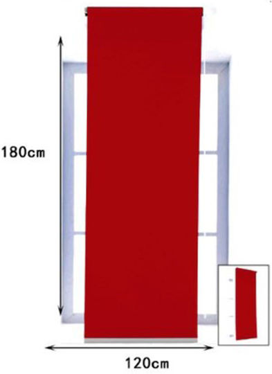 Ρόλερ Σκίασης Μερικής Συσκότισης Π120xΥ180εκ. TPS-23796 Κόκκινο