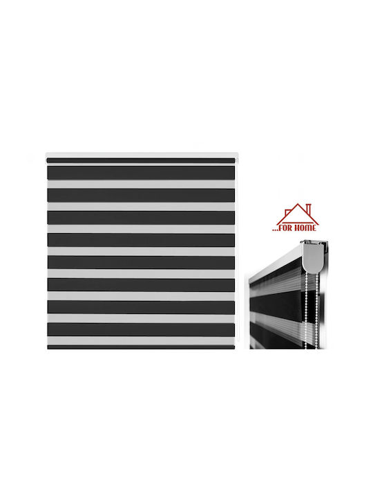 ForHome Jaluzele Rulou Semi-Blackout Negru L80xÎ180buc GPS-585870
