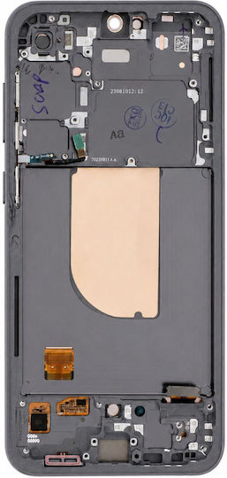Clappio Екран Galaxy S23 Fe LCD Панел Сензорен Предварително Сглобена Рамка Черен