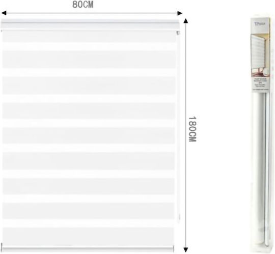Tpster Ρόλερ Σκίασης Μερικής Συσκότισης Π80xΥ180εκ. 36964 Λευκό