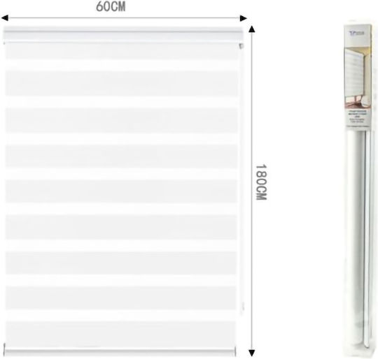 Tpster Ρόλερ Σκίασης Μερικής Συσκότισης Λευκό Π60xΥ180εκ. 36963