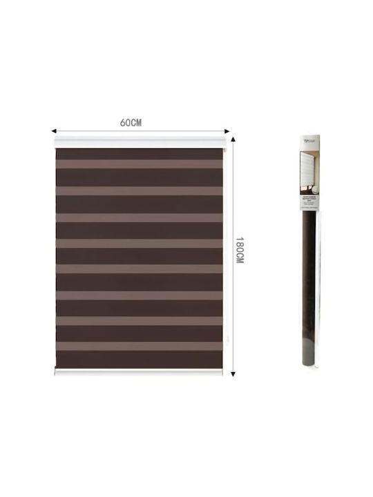 Tpster Roller Blinds Partial Blackout Brown W60xH180cm 36957