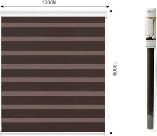 Tpster Ρόλερ Σκίασης Μερικής Συσκότισης Καφέ Π100xΥ180εκ. 36959