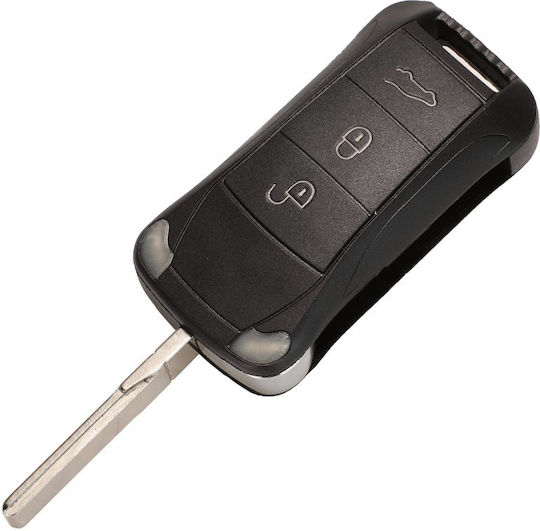 Complete Car Key Compatible Porsche Cayenne 2003-2011 3 + 1 Buttons Black