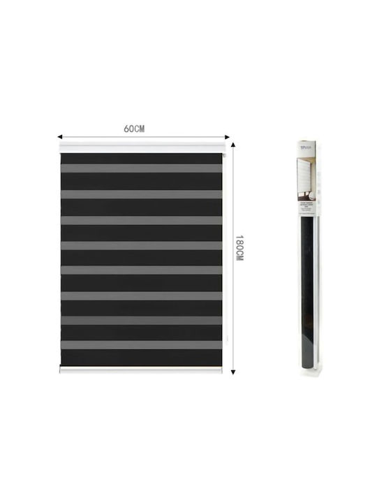 Tpster Jaluzele Rulou Semi-Blackout Negru L60xÎ180buc 36969