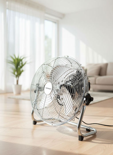 Esperanza Scirocco Floor Fan 50W Fan Diameter 30cm Silver