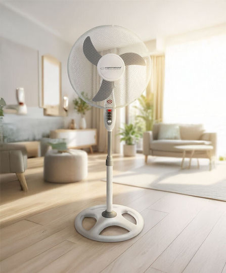 Esperanza Typhoon Ανεμιστήρας Ορθοστάτης 50W Διαμέτρου 40cm Λευκός